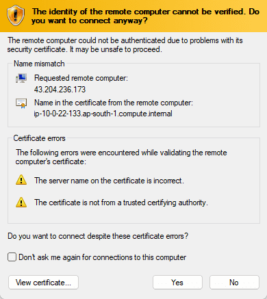 accept-security-certificates accept-security-certificates