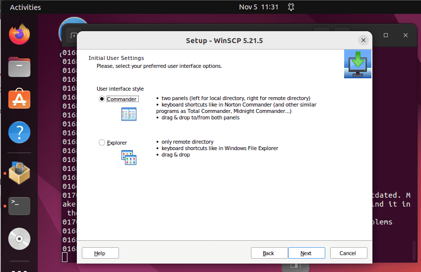 commander-window-winscp-on-ubuntu-linux commander-window-winscp-on-ubuntu-linux