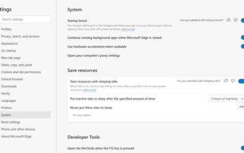 microsoft edge web浏览器具有垂直选项卡，改进的历史记录体验，启动增强功能以​​及更多功能