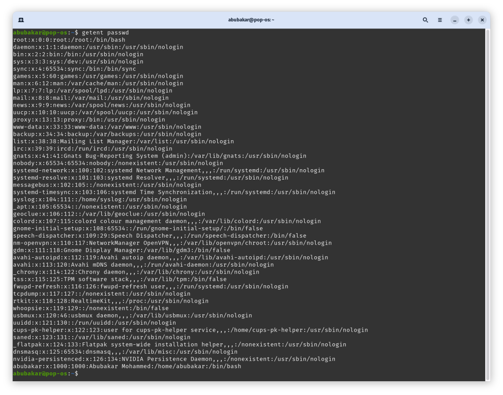 getent-passwd-command getent-passwd-command