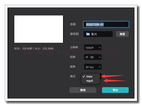 剪映mac电脑版格式