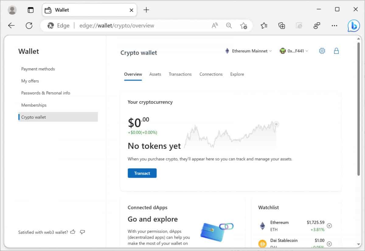 microsoft edge 的内置加密钱包:向前迈进还是对资源的使用有问题?